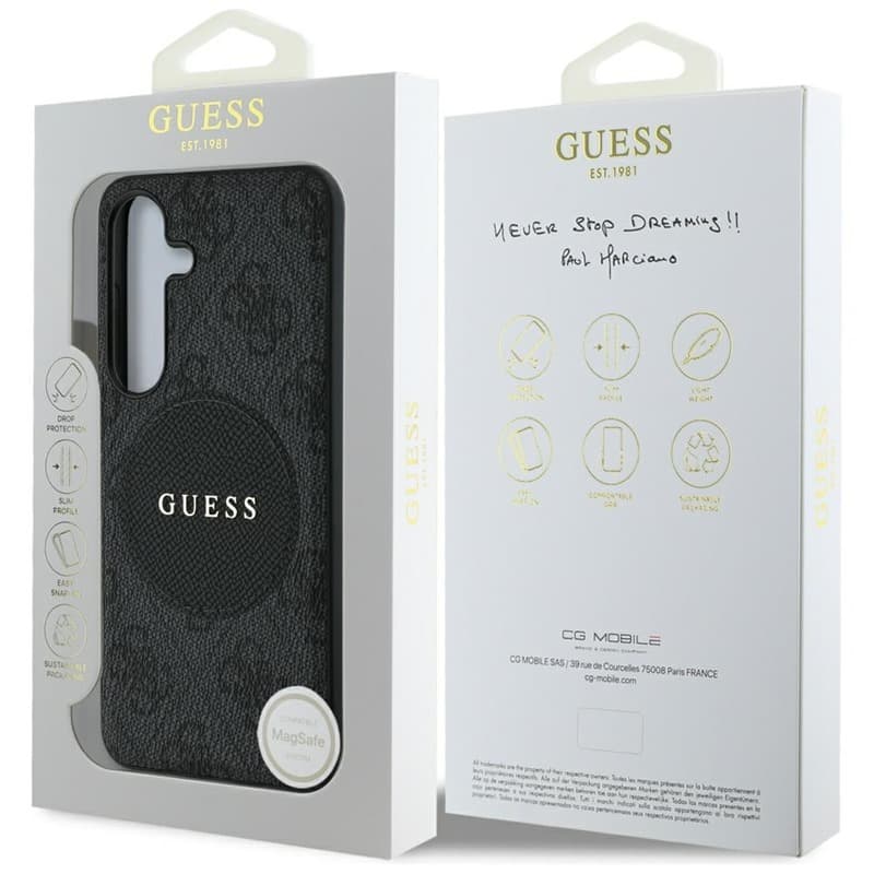 Guess 4G Round Patch Classic Logo MagSafe - Case for Samsung Galaxy S25 (black) 8