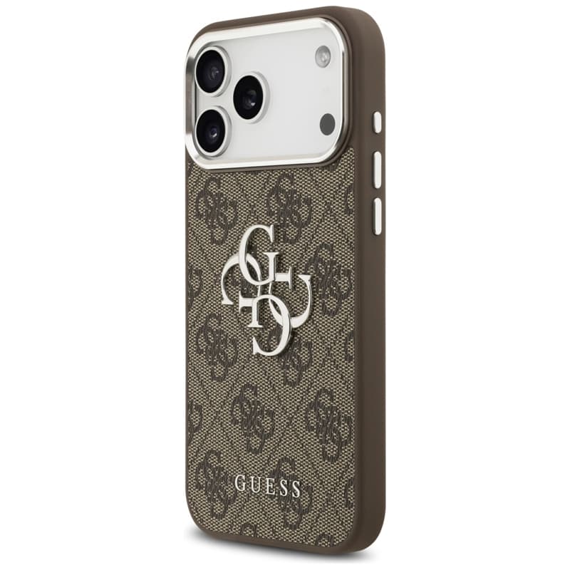 Guess 4G Big 4G Classic Logo - Case iPhone 17 Pro Max (Brown / Silver) 2