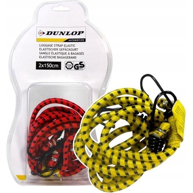 Dunlop - Luggage securing bands 2x150cm (Red)) 2