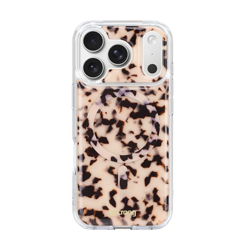 Crong Deluxe MAG Cover - iPhone 17 Pro Max MagSafe Case (Blonde Tortoise) 1