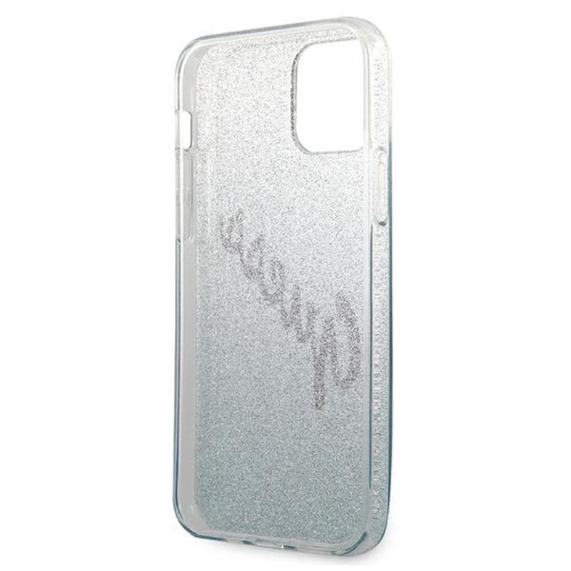 Guess Glitter Gradient Script - Case for iPhone 12 mini (Blue) 7