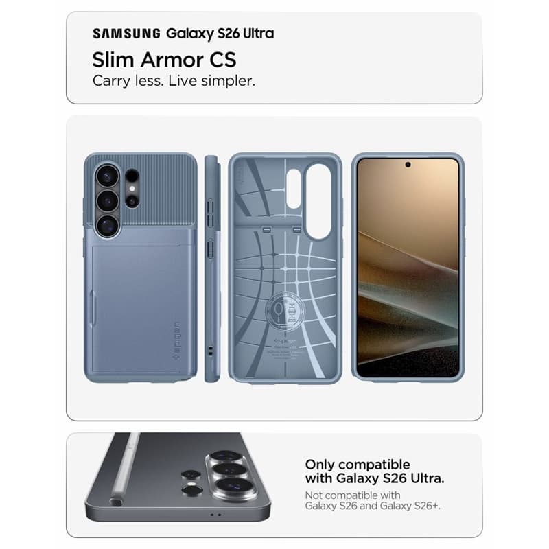 Spigen Slim Armor CS - Case for Samsung Galaxy S26 Ultra (Light Blue) 7