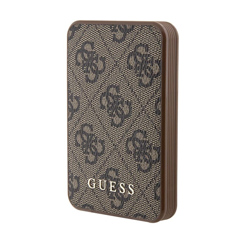 Guess 4G Leather Metal Logo - Power Bank 5000 mAh 15W (brown) 1