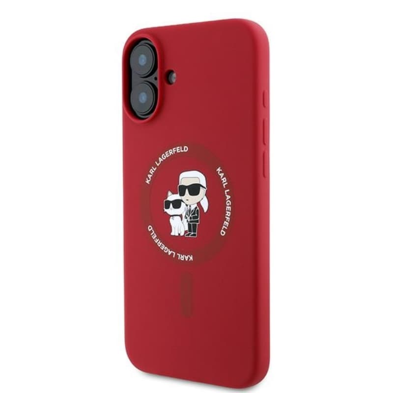 Karl Lagerfeld Silicone Karl & Choupette Ring MagSafe - Case iPhone 16 Plus (red) 2