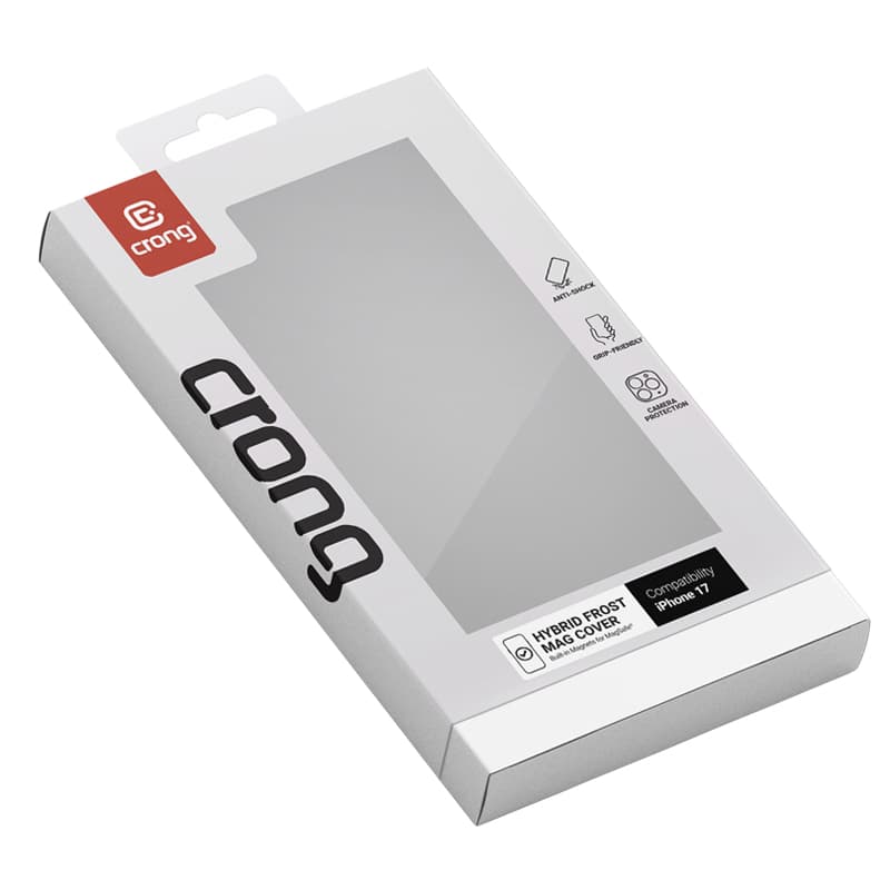 Crong Hybrid Frost MAG Cover - MagSafe iPhone 17 Case (Black) 4