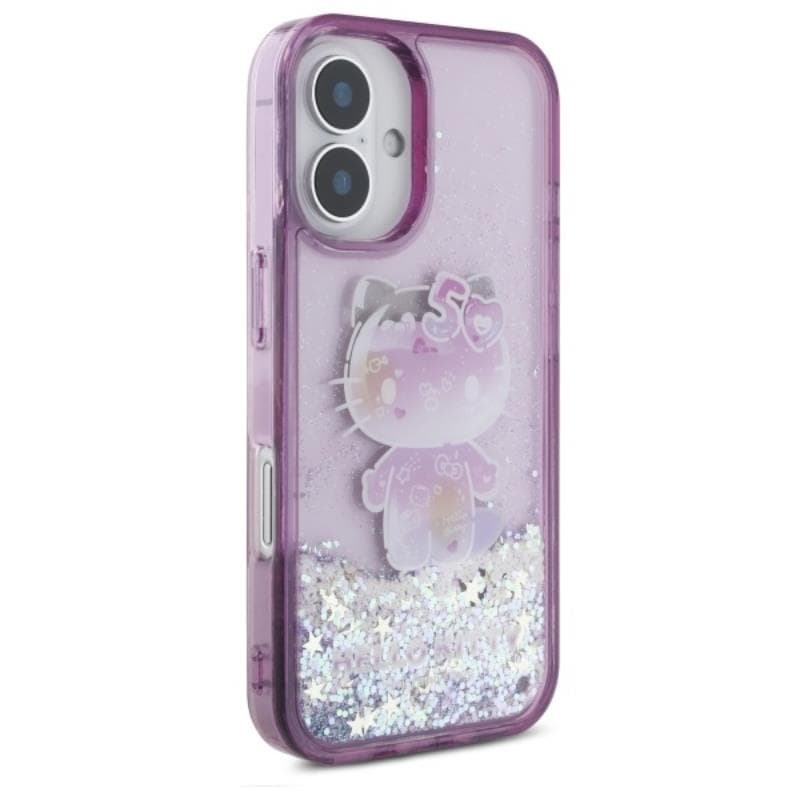 Hello Kitty Liquid Glitter 50TH Anniversary Party - Case for iPhone 16 (purple) 4