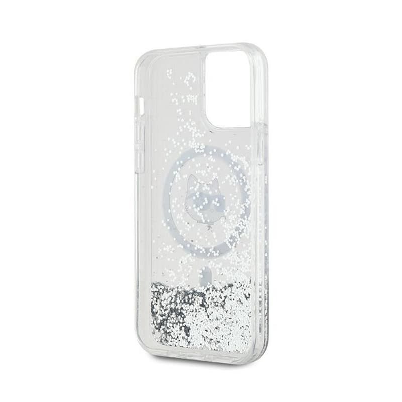 Karl Lagerfeld Liquid Glitter Choupette Head MagSafe - iPhone 12 / iPhone 12 Pro Case (Transparent) 7
