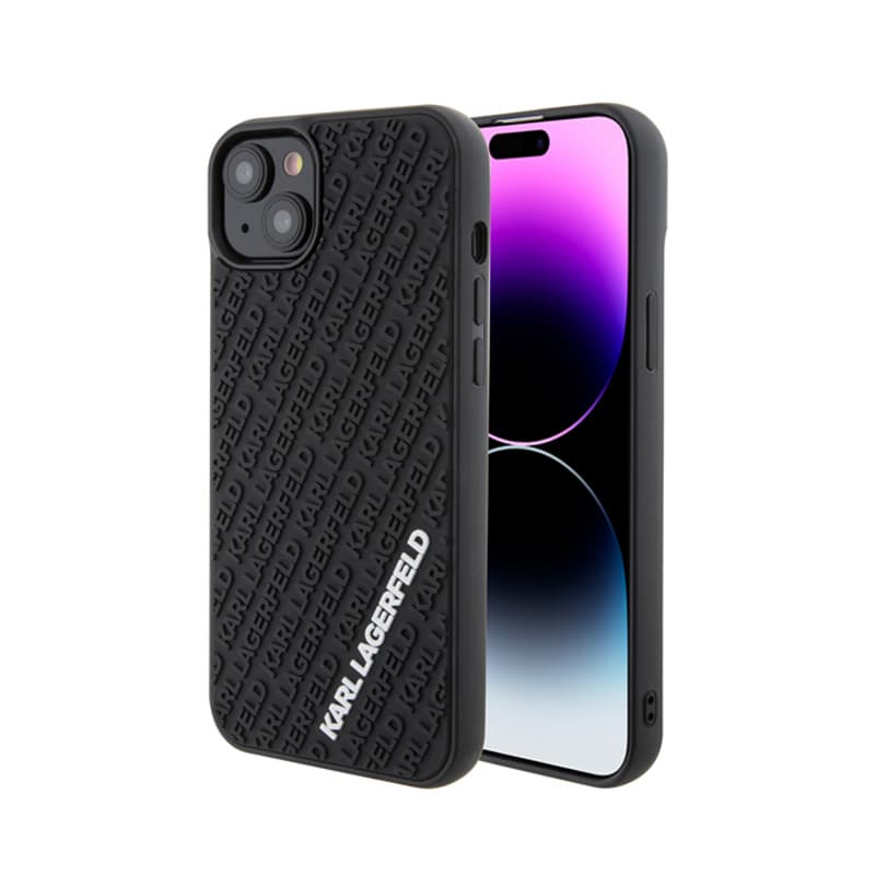 Karl Lagerfeld 3D Rubber Multi Logo - Case for iPhone 15 Plus (black) 1