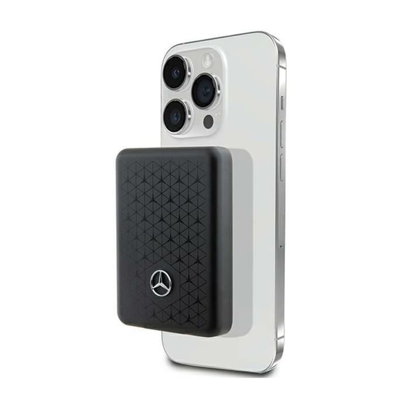 Mercedes Stars Pattern MagSafe - Power Bank inductive 3000 mAh 5W MagSafe (black) 1