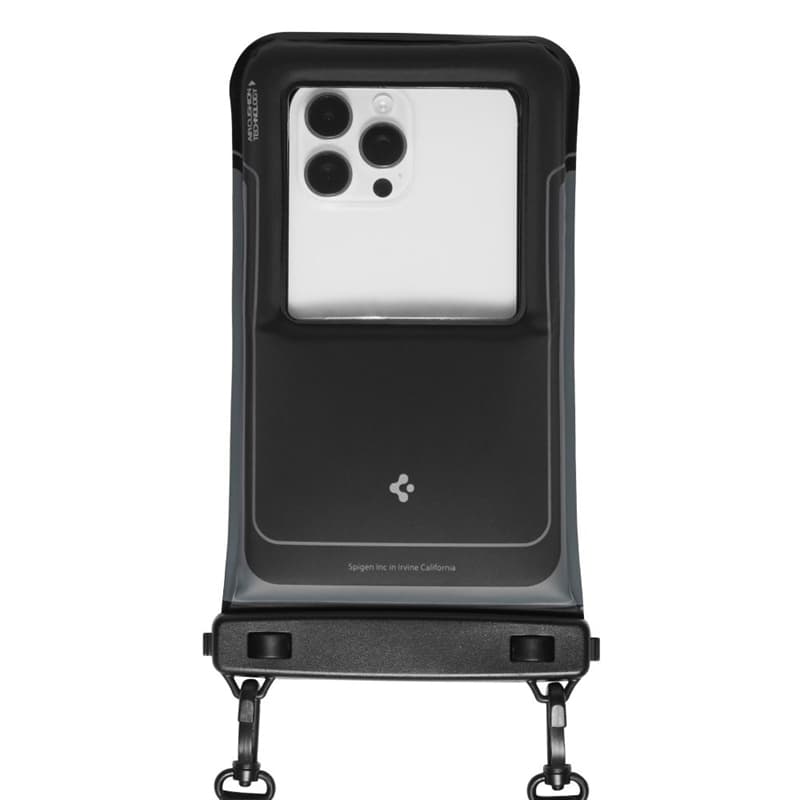 Spigen A611P Universal Waterproof Float Case 2-Pack - Waterproof Case for Smartphones up to 6.9" (Matte Black) 3