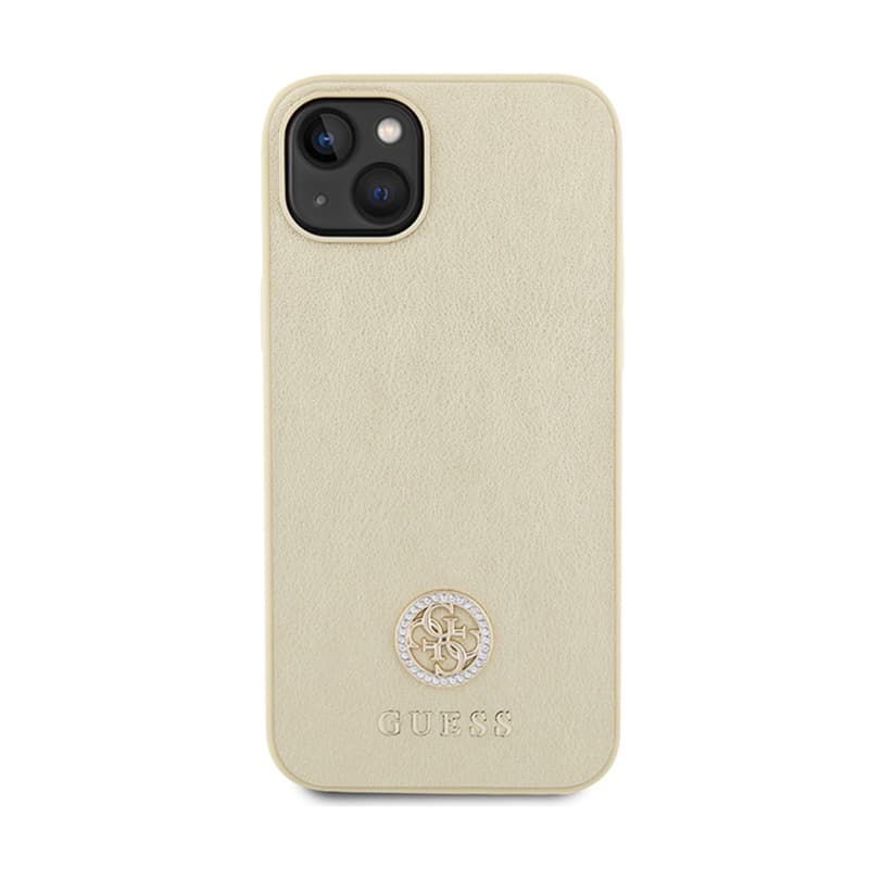 Guess 4G Strass Metal Logo - Case for iPhone 15 (Gold) 3
