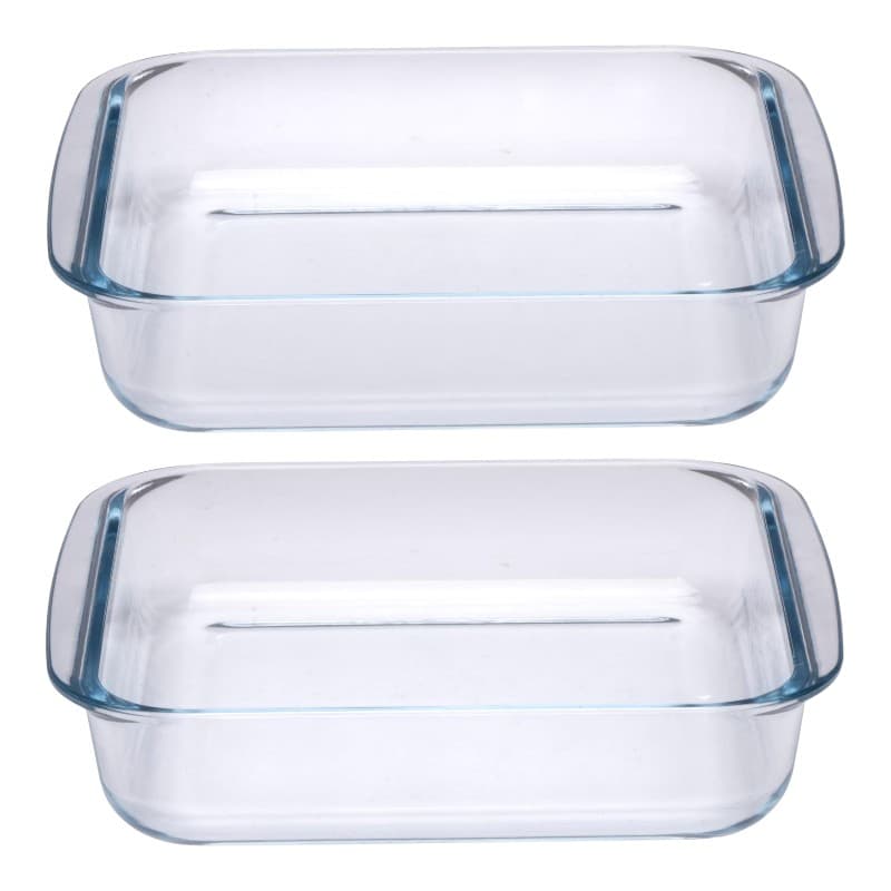 Alpina - Set of glass ovenproof dishes (2 pieces)