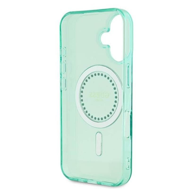 Guess IML Rhinestones MagSafe - Case for iPhone 16 Plus (Green) 7