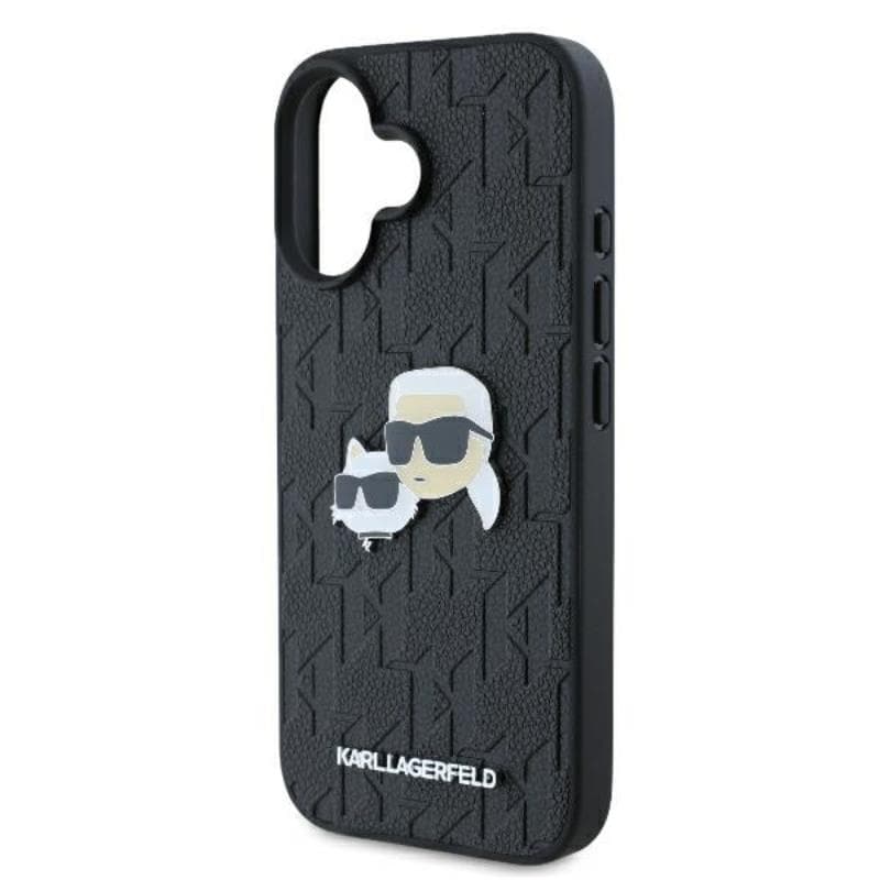 Karl Lagerfeld Monogram Karl & Choupette Head Pin - Case for iPhone 16 Plus (black) 6