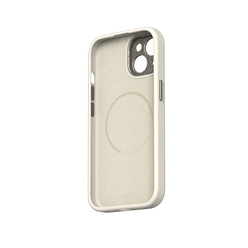 Moshi Napa MagSafe - Leather case for iPhone 15 (Eggnog White) 3