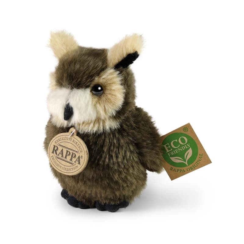 Rappa - Plush Realistic Toy Owl 13 cm Eco-Friendly 2