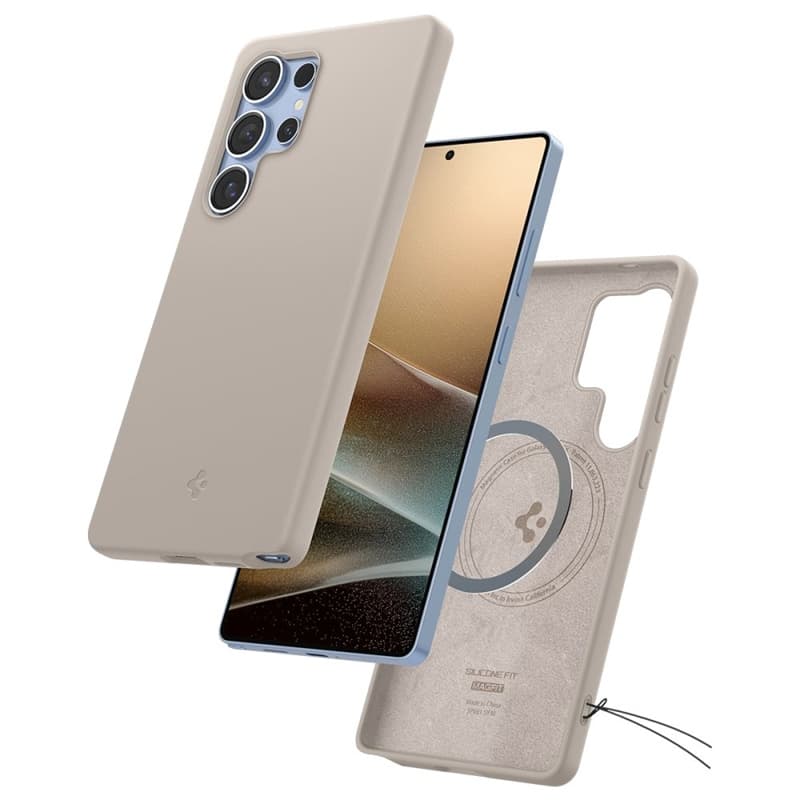 Spigen Silicone Fit Mag MagSafe - Case for Samsung Galaxy S25 Ultra (Natural Titanium) 8