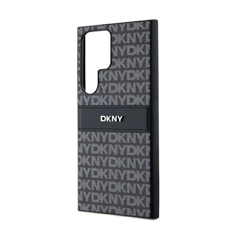 DKNY Leather Mono Stripe & Metal Logo - Samsung Galaxy S24 Ultra Case (black) 6