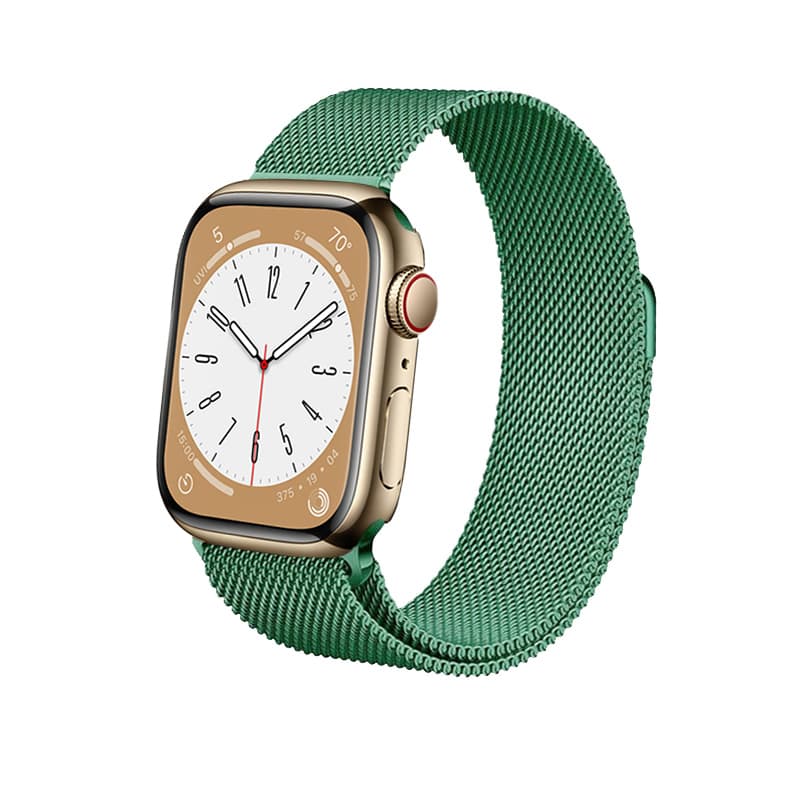 Crong Milano Steel – Stainless Steel Strap for Apple Watch 44/45/46/49mm (Green) 3