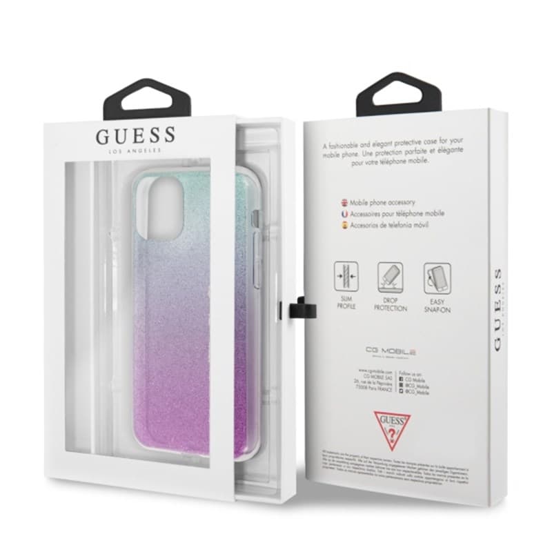 Guess Glitter Gradient - Case for iPhone 11 Pro Max (Pink/Blue) 5