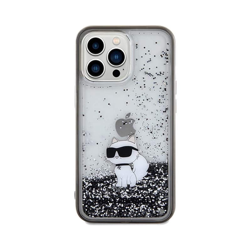 Karl Lagerfeld Liquid Glitter Choupette - iPhone 13 Pro Max Case (Transparent) 3
