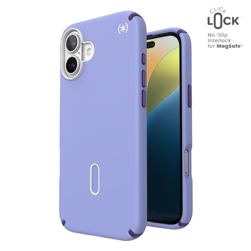 Speck Presidio2 Pro ClickLock & MagSafe - iPhone 16 Plus Case (Future Lavender / Cassis Purple / White) 1