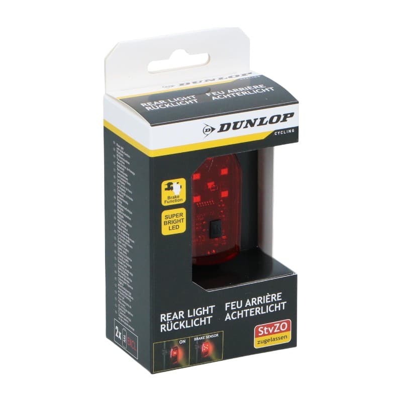 Dunlop - Rear bike light with 5 LEDs and STOP function K-Mark 5