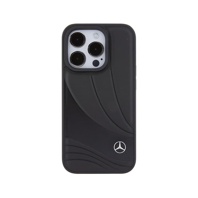 Mercedes Leather Wave Pattern - Case for iPhone 15 Pro (Black) 3