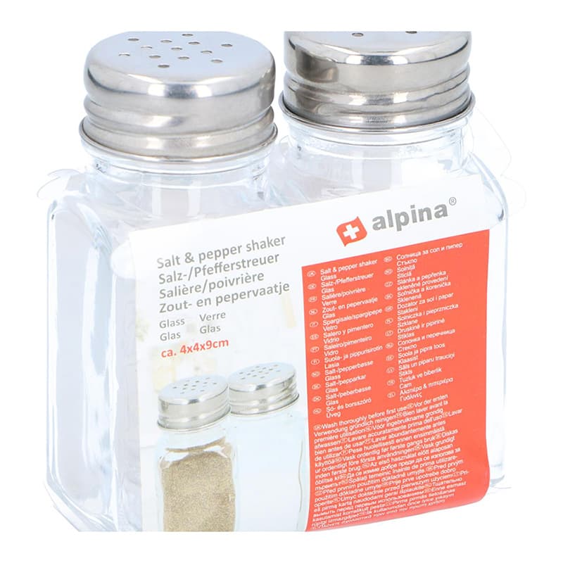Alpina - Salt and pepper shakers in glass 2 pc. 1