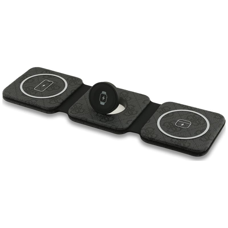 Guess 4G Wireless Charger - MagSafe 3-in-1 Inductive Charger for iPhone, AirPods and Apple Watch 15W (Black) 2