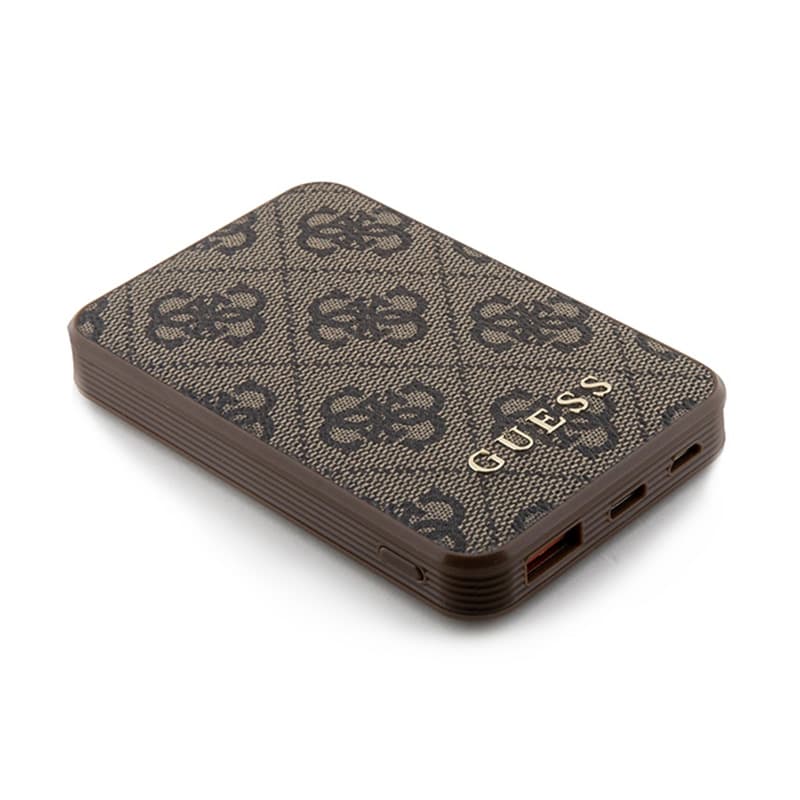 Guess 4G Leather Metal Logo - Power Bank 5000 mAh 15W (brown) 3
