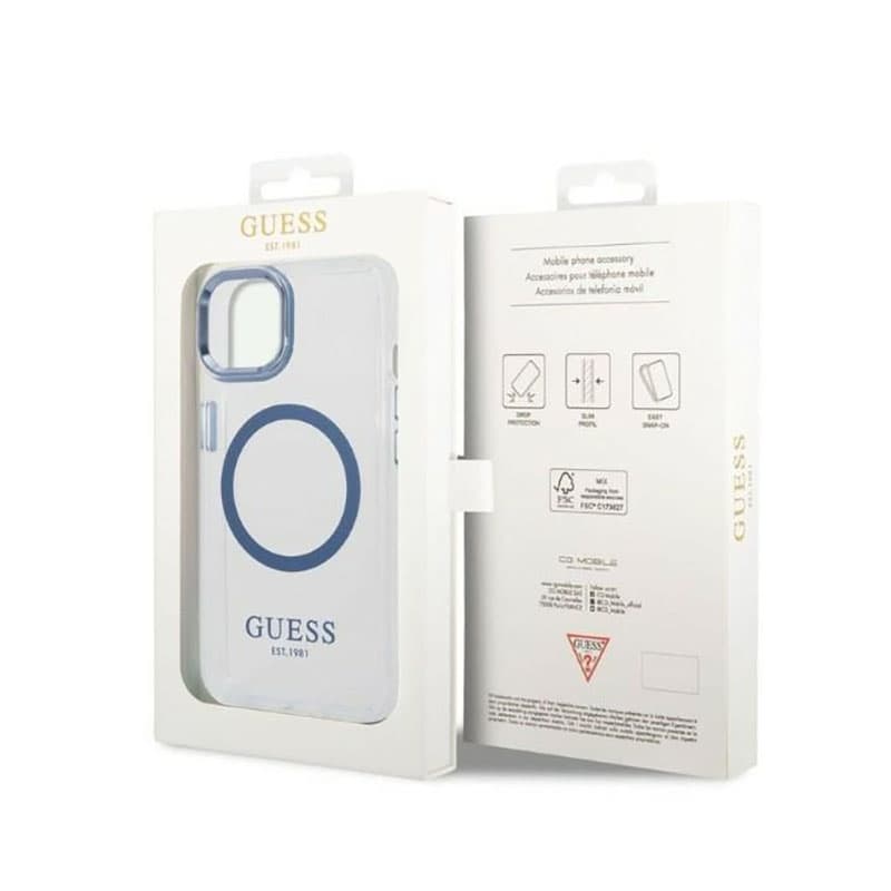 Guess Metal Outline MagSafe - Case for iPhone 14 Plus (Clear) 8