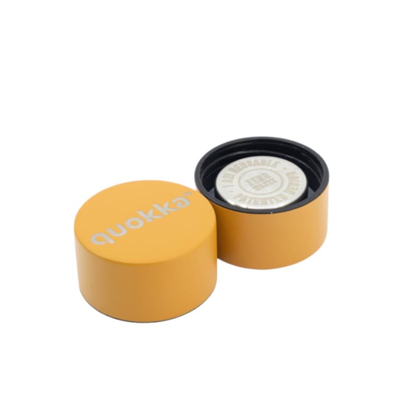 Quokka Solid With Strap - 630 ml Stainless Steel Thermos Bottle with Strap (Mustard) 4