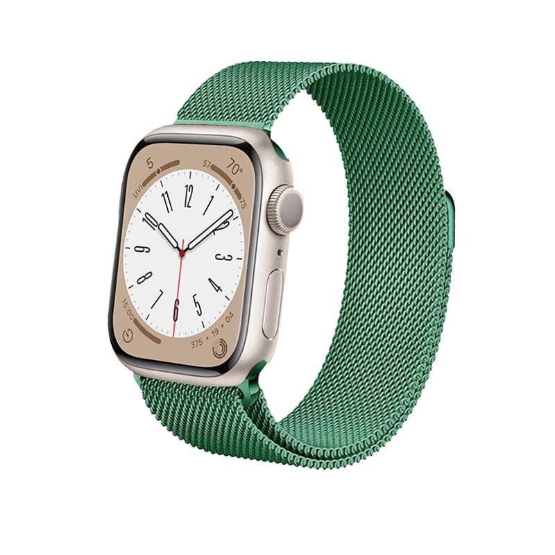 Crong Milano Steel – Stainless Steel Strap for Apple Watch 44/45/46/49mm (Green) 4