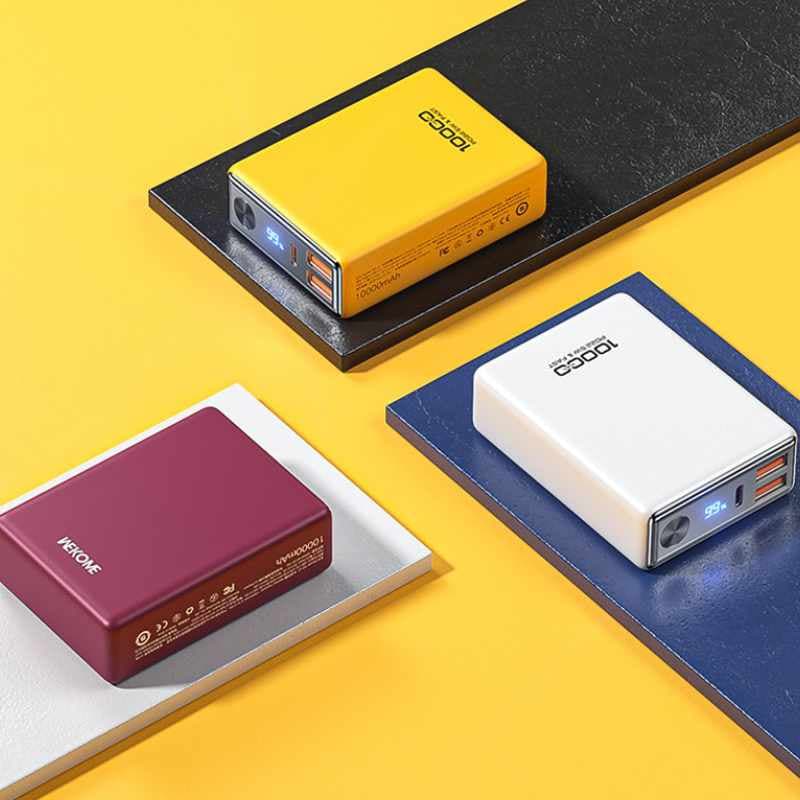 WEKOME WP-27 Tint Series - Power bank 10000 mAh Super Fast Charging USB-C PD 20W + 2x USB-A QC3.0 22.5W (White) 6