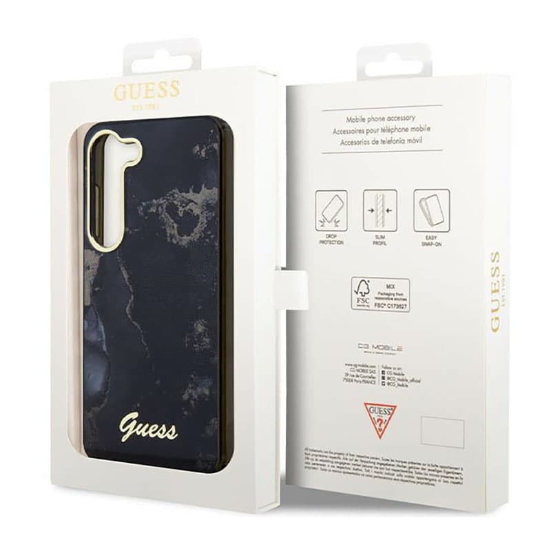 Guess Golden Marble Collection - Case for Samsung Galaxy S23 (Black) 8