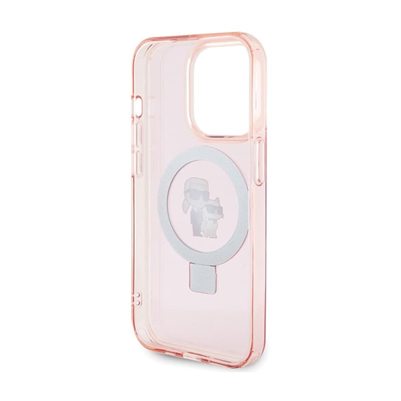 Karl Lagerfeld Ring Stand Karl & Choupette MagSafe - iPhone 15 Pro Max Case (pink) 6