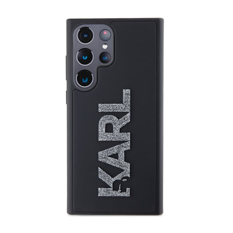 Karl Lagerfeld 3D Rubber Glitter Logo - Samsung Galaxy S23 Ultra Case (black) 2