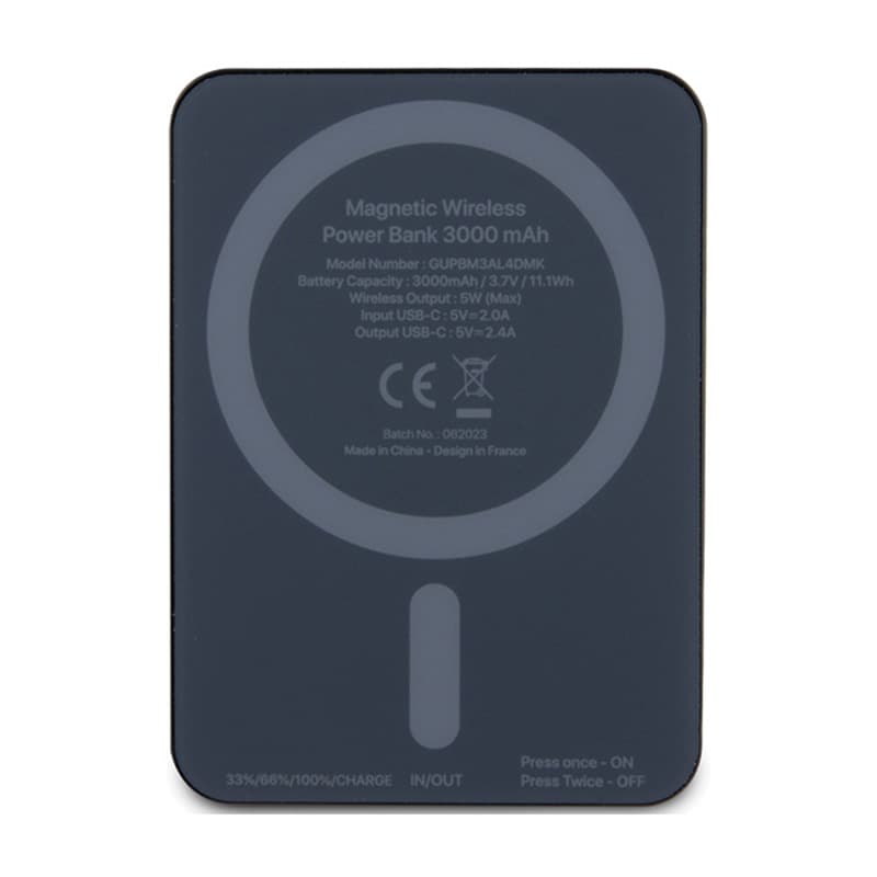 Mercedes Stars Pattern MagSafe - Power Bank inductive 3000 mAh 5W MagSafe (black) 3
