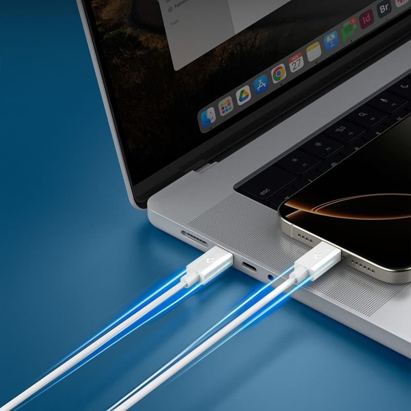 Spigen EB6020CC Essential - USB-C to USB-C Cable PD 60W 2m (White) 7