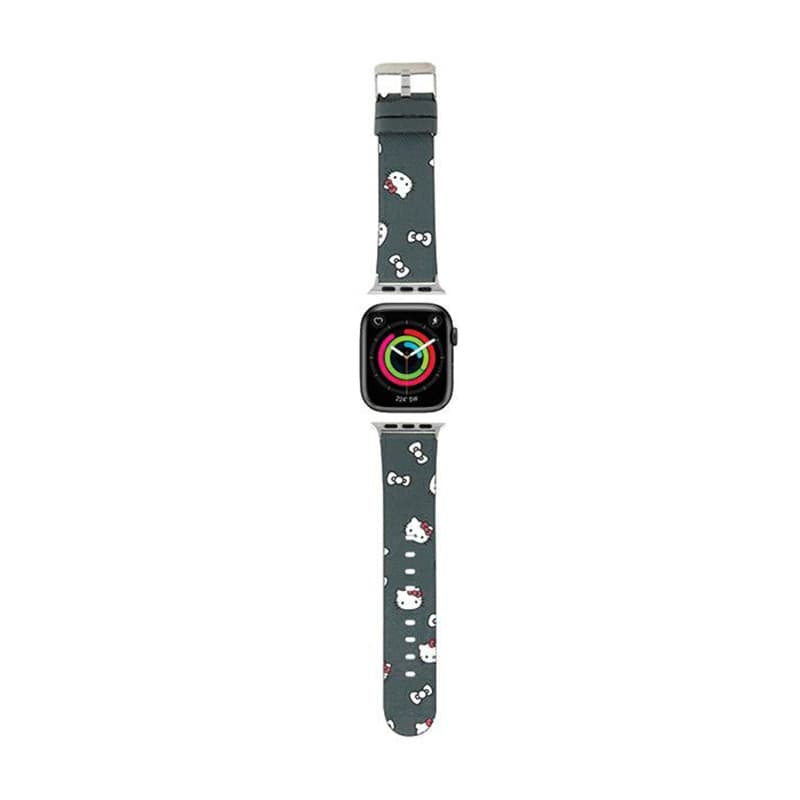 Hello Kitty Heads & Bows Pattern - Strap for Apple Watch 38/40/41 mm (black) 1