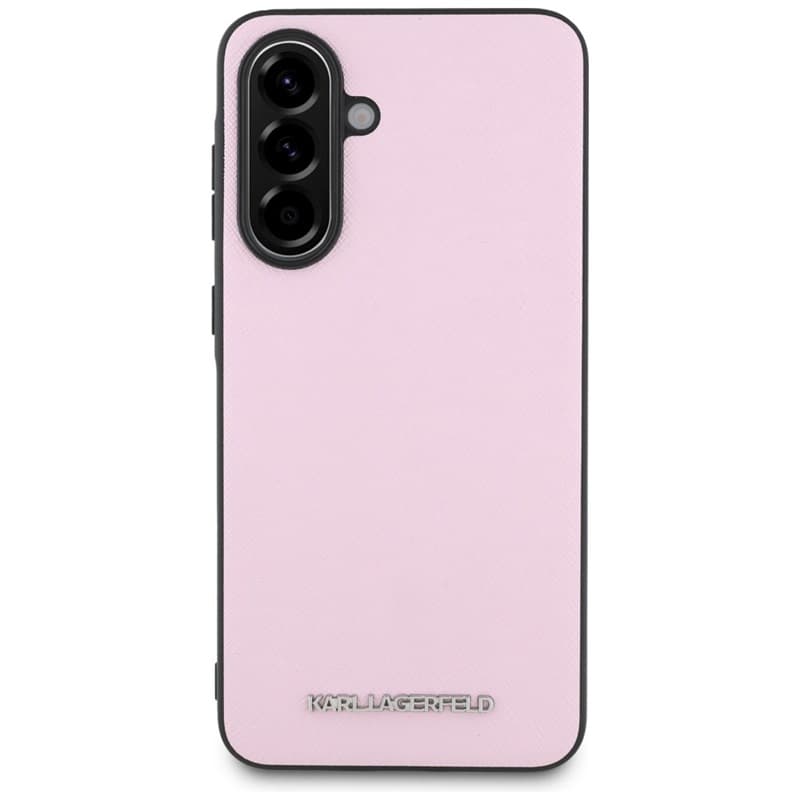 Karl Lagerfeld Saffiano Metal Logo - Case for Samsung Galaxy A56 5G (pink) 2