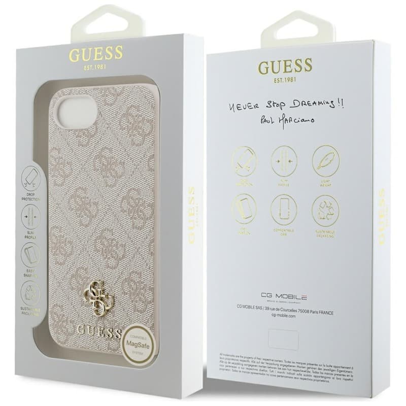 Guess 4G Small 4G and Classic MagSafe - Case for iPhone 16e (pink) 8