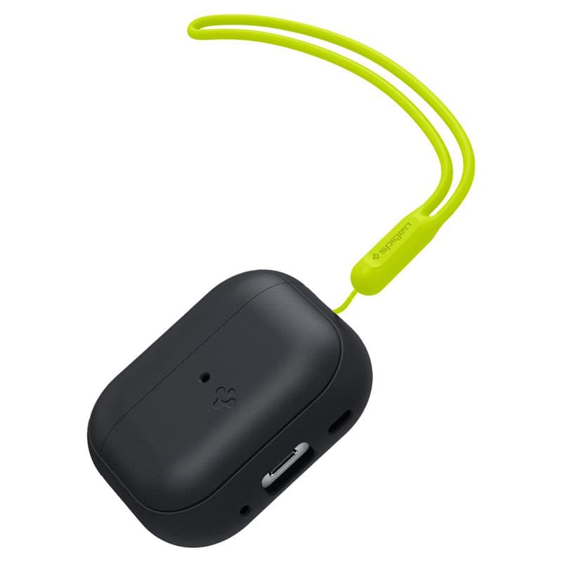 Spigen Silicone Fit Strap - Case for Apple AIrPods Pro 1 / 2 (Black / Green) 7