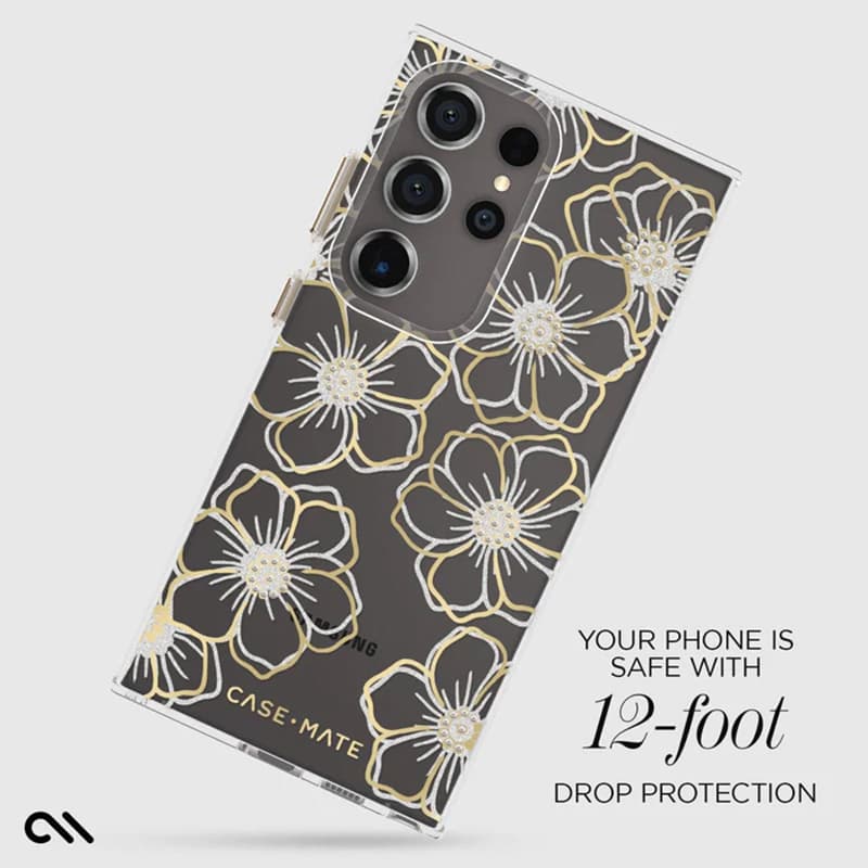 Case-Mate Floral Gems - Case for Samsung Galaxy S24 Ultra (Gold) 8