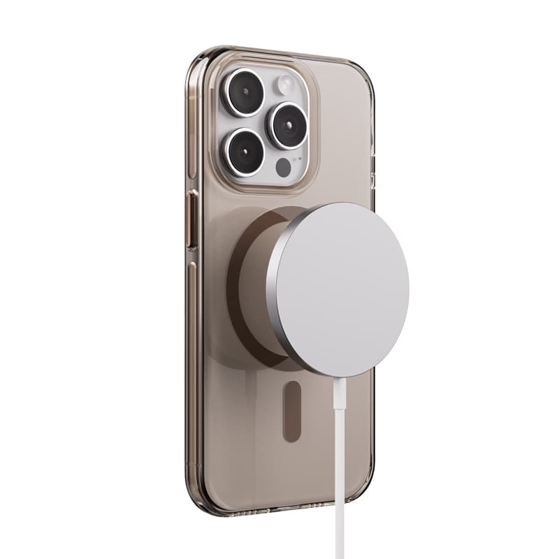 Crong Clear MAG Pro - iPhone 15 Pro MagSafe Case (Desert) 5
