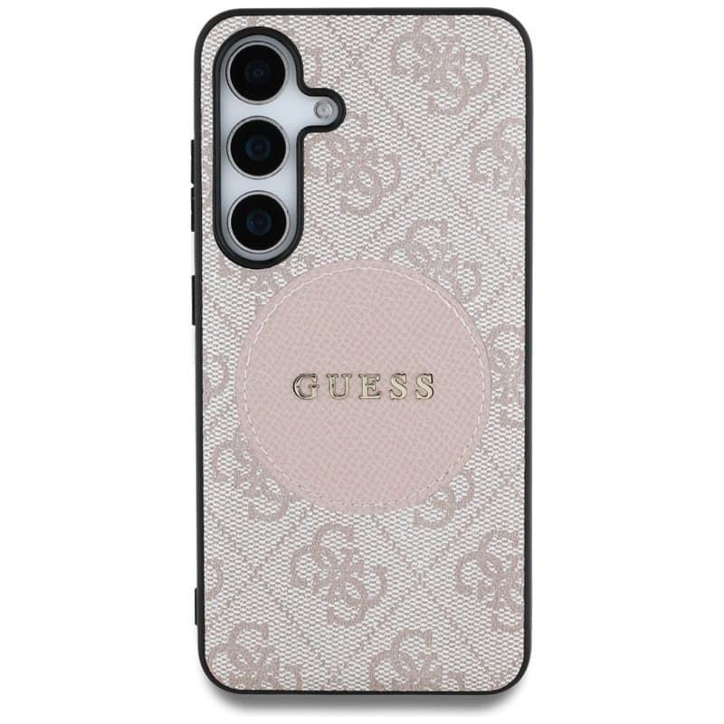 Guess 4G Round Patch Classic Logo MagSafe - Case for Samsung Galaxy S25 (pink) 3