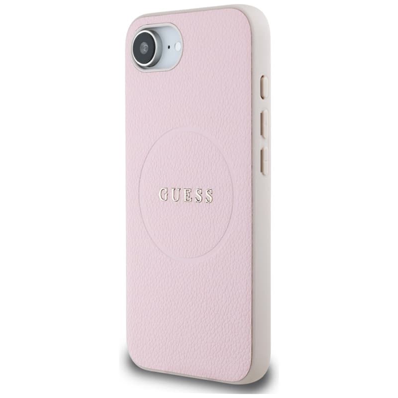 Guess Grained Ring MagSafe - Case for iPhone 16e (pink) 2