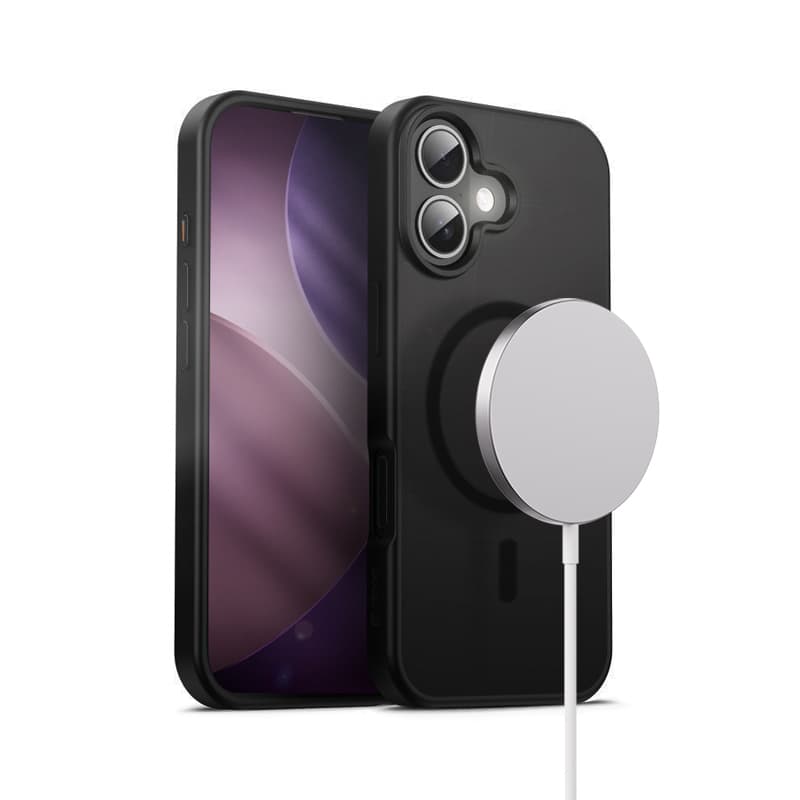 Crong Hybrid Frost MAG Cover - MagSafe iPhone 17 Case (Black) 1
