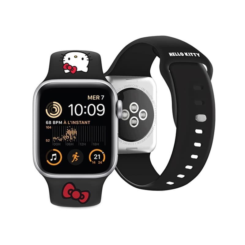Hello Kitty Silicone Kitty Head - Strap for Apple Watch 38/40/41 mm (black) 4